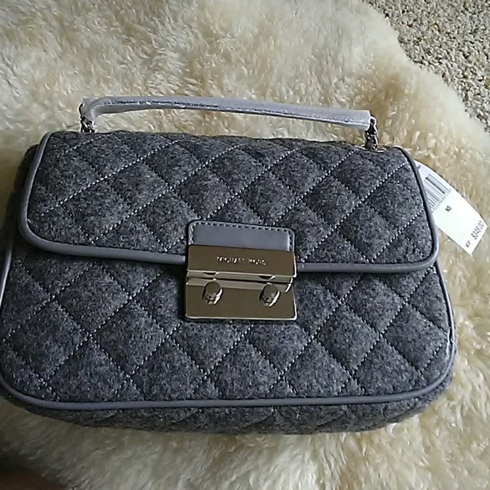 Michael Michael Kors gray quilted purse